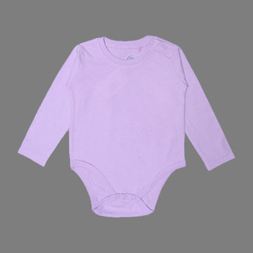 LIGHT PURPLE PLAIN FULL SLEEVES HALF BODY ROMPER